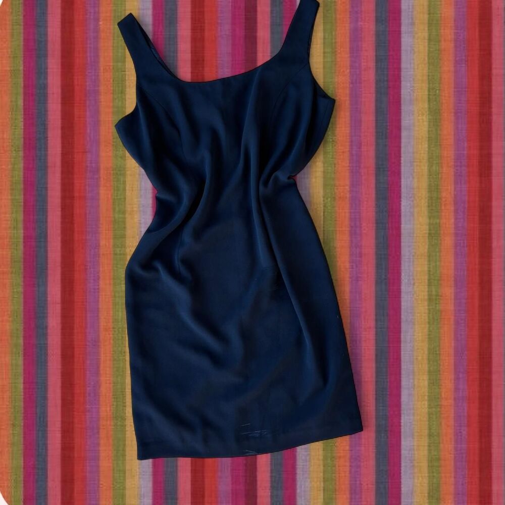 Jones-new-york Women's Black and Navy Dress